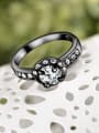 thumb All-match Black Gun Plated Zircon Ring 2