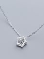 thumb 925 Sterling Silver With Silver Plated Personality Hollow Star Necklaces 2
