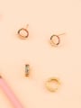 thumb Copper With Cubic Zirconia Classic Geometric Stud Earrings 2