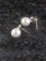 thumb The Crown Of Zircon Shell Pearl All-match stud Earring 2