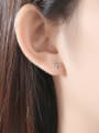thumb 925 Sterling Silver With Gold Plated Simplistic badminton  Stud Earrings 1