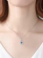 thumb 925 Sterling Silver With Platinum Plated Delicate Square Necklaces 1