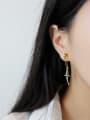 thumb 925 Sterling Silver With Gold Plated Personality Irregular Drop Earrings 2