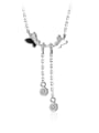 thumb 925 Sterling Silver With Platinum Plated Simplistic Butterfly Necklaces 3