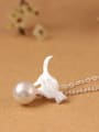 thumb Lovely Cat Freshwater Pearl Clavicle Necklace 1