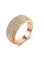 thumb Copper With Rose Gold Plated Classic Cubic Zirconia Cocktail Rings 0