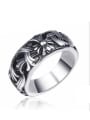 thumb Stainless Steel With Antique Silver Plated Trendy Round Rings 0