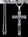 thumb Stainless Steel With Antique Silver Plated Fashion Cross Necklaces 2