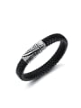thumb Punk style Personalized Artificial Leather Bracelet 0