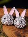 thumb Pretty  Pink Rabbit Fashion Stud Earrings 1