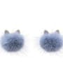 thumb Alloy With Platinum Plated Cute Plush Balll Stud Earrings 2