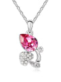 thumb Austria was using austrian Elements Crystal Necklace Pendant Chain clavicle rose love 4