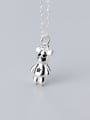 thumb 925 Sterling Silver With Silver Plated Simplistic Star Bear Necklaces 0