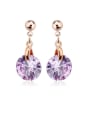 thumb Female Simple Style Zircon drop earring 0