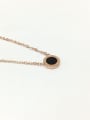 thumb Round Black Agate Clavicle Necklace 0