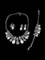 thumb Water Drop Artificial Crystals Four Pieces Jewelry Set 1