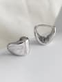 thumb 925 Sterling Silver With Smooth Simplistic Geometric Clip On Earrings 4