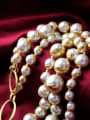 thumb Multilayer Artificial Pearls Short Alloy Necklace 2