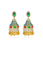 thumb Copper With Gold Plated Vintage Irregular Chandelier Earrings 0