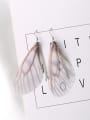 thumb Exaggerated Feather Silver Women Earrings 0