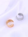 thumb Titanium With Gold Plated Simplistic Irregular Free Size Rings 4