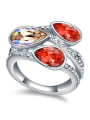 thumb Exaggerated Water Drop austrian Crystals Alloy Ring 2