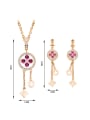 thumb 2018 2018 Alloy Rose Gold Plated Fashion Rhinestones Two Pieces Jewelry Set 3