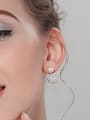 thumb Fashion Imitation Pearl Cubic Zirconias Flower Stud Earring 1