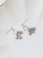 thumb Little Heart-shaped Colorful Zircon Earrings 2