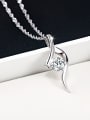thumb Fashion Cubic Zircon Platinum Plated Necklace 1