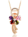thumb Copper With Rose Gold Plated Delicate Flower Necklaces 0