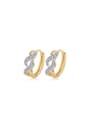 thumb Copper Alloy 18K Gold Plated Fashion Zircon stud Earring 0