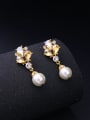 thumb Alloy Gold Plated Exquisite Dazzling Drop Cluster earring 2