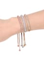 thumb Copper With Cubic Zirconia  Fashion adjustable Bracelets 1