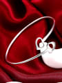 thumb Simple Hollow Heart shapes Opening Bangle 2
