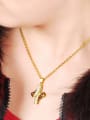thumb High Quality 24K Gold Plated Rhinestones Geometric Shaped Necklace 1