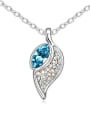 thumb Fashion austrian Crystals Leaf Pendant Alloy Necklace 3