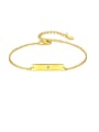 thumb 925 Sterling Silver With Gold Plated Simplistic Square Bracelets 0