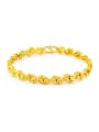 thumb Exquisite 18K Gold Plated Letter S Shaped Copper Bracelet 0