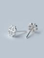 thumb S925 Silver fashionable and Simple Leaf Stud cuff earring 0