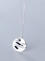 thumb 925 Sterling Silver With Silver Plated Trendy Irregularity Round Necklaces 2