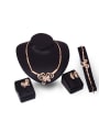 thumb Alloy Imitation-gold Plated Fashion Rhinestones Butterfly Four Pieces Jewelry Set 0