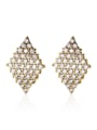 thumb 925 Sterling Silver With Gold Plated Fashion Geometric Stud Earrings 3