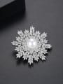 thumb Copper With White Gold Plated Fashion snowflake Brooches 2