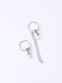 thumb Titanium With Platinum Plated Personality Asymmetric tassel  Clip On Earrings 1