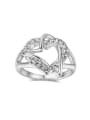 thumb Heart-shape Korean Style Zircons Fashion Ring 2
