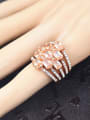 thumb Fashion Exaggerated Zirconias White Rhinestones Copper Ring 2