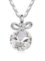 thumb Simple Little Bowknot Cubic austrian Crystal Alloy Necklace 1