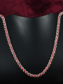 thumb Women All-match Red Round Shaped Zircon Necklace 2