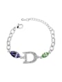 thumb Fashion Letter D Marquise austrian Crystals Alloy Bracelet 3